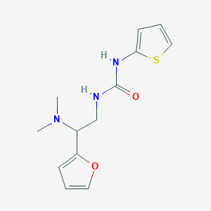 molecular formula C13H17N3O2S B2513777 1-(2-(二甲氨基)-2-(呋喃-2-基)乙基)-3-(噻吩-2-基)脲 CAS No. 1209608-90-1