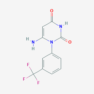 molecular formula C11H8F3N3O2 B2513778 6-氨基-1-[3-(三氟甲基)苯基]嘧啶-2,4(1H,3H)-二酮 CAS No. 19136-40-4
