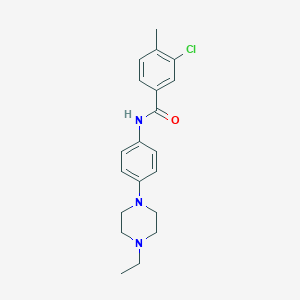molecular formula C20H24ClN3O B251379 3-chloro-N-[4-(4-ethylpiperazin-1-yl)phenyl]-4-methylbenzamide 