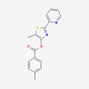 5-Methyl-2-(2-pyridinyl)-1,3-thiazol-4-yl 4-methylbenzenecarboxylate