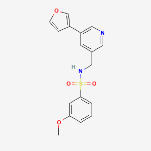 N-((5-(furan-3-yl)pyridin-3-yl)methyl)-3-methoxybenzenesulfonamide