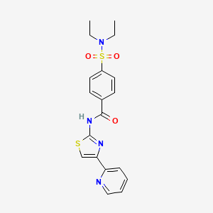 4-(diethylsulfamoyl)-N-(4-pyridin-2-yl-1,3-thiazol-2-yl)benzamide