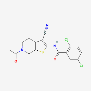 molecular formula C17H13Cl2N3O2S B2513814 N-(6-乙酰基-3-氰基-4,5,6,7-四氢噻吩并[2,3-c]吡啶-2-基)-2,5-二氯苯甲酰胺 CAS No. 864859-22-3