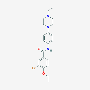 molecular formula C21H26BrN3O2 B251382 3-bromo-4-ethoxy-N-[4-(4-ethylpiperazin-1-yl)phenyl]benzamide 