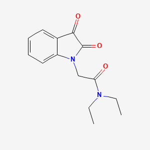 molecular formula C14H16N2O3 B2513827 2-(2,3-dioxo-2,3-dihydro-1H-indol-1-yl)-N,N-diethylacetamide CAS No. 332412-98-3