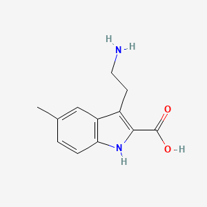 molecular formula C12H14N2O2 B2513831 3-(2-氨基乙基)-5-甲基-1H-吲哚-2-羧酸 CAS No. 104510-00-1