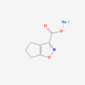 molecular formula C7H6NNaO3 B2513837 Sodium;5,6-dihydro-4H-cyclopenta[d][1,2]oxazole-3-carboxylate CAS No. 2378502-62-4