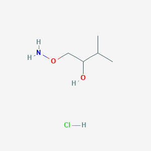 molecular formula C5H14ClNO2 B2513843 1-Aminooxy-3-methylbutan-2-ol;hydrochloride CAS No. 2411271-40-2