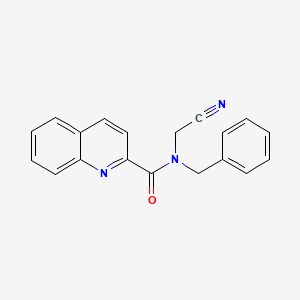 molecular formula C19H15N3O B2513850 N-benzyl-N-(cyanomethyl)quinoline-2-carboxamide CAS No. 1252265-38-5