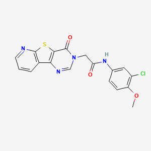 molecular formula C18H13ClN4O3S B2513857 N-(3-chloro-4-methoxyphenyl)-2-(4-oxopyrido[3',2':4,5]thieno[3,2-d]pyrimidin-3(4H)-yl)acetamide CAS No. 946237-43-0