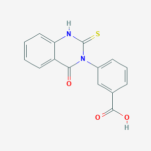 molecular formula C15H10N2O3S B2513858 3-(4-oxo-2-sulfanylidene-1,2,3,4-tetrahydroquinazolin-3-yl)benzoic acid CAS No. 65141-66-4