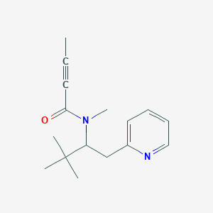 N-(3,3-Dimethyl-1-pyridin-2-ylbutan-2-yl)-N-methylbut-2-ynamide