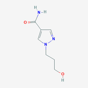 molecular formula C7H11N3O2 B2513864 1-(3-Hydroxypropyl)pyrazole-4-carboxamide CAS No. 1864649-46-6