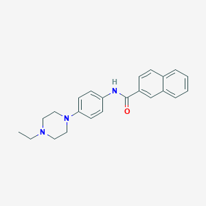molecular formula C23H25N3O B251387 N-[4-(4-ethylpiperazin-1-yl)phenyl]naphthalene-2-carboxamide 