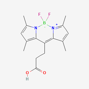 3-(2,2-Difluoro-4,6,10,12-tetramethyl-3-aza-1-azonia-2-boranuidatricyclo[7.3.0.03,7]dodeca-1(12),4,6,8,10-pentaen-8-yl)propanoic acid