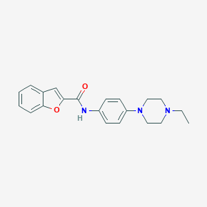 molecular formula C21H23N3O2 B251388 N-[4-(4-ethylpiperazin-1-yl)phenyl]-1-benzofuran-2-carboxamide 