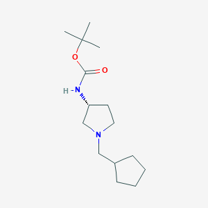 molecular formula C15H28N2O2 B2513884 (R)-叔丁基 1-(环戊基甲基)吡咯烷-3-基氨基甲酸酯 CAS No. 1286209-10-6