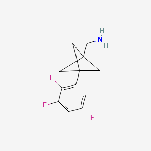 molecular formula C12H12F3N B2513893 [3-(2,3,5-Trifluorophenyl)-1-bicyclo[1.1.1]pentanyl]methanamine CAS No. 2287268-30-6