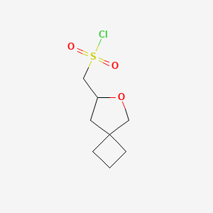 molecular formula C8H13ClO3S B2513899 {6-Oxaspiro[3.4]octan-7-yl}methanesulfonyl chloride CAS No. 2091952-85-9