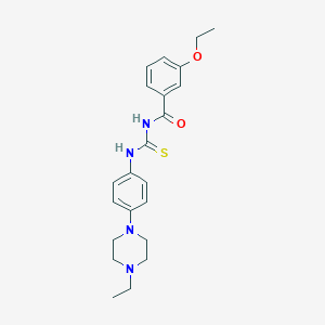 molecular formula C22H28N4O2S B251390 3-ethoxy-N-{[4-(4-ethylpiperazin-1-yl)phenyl]carbamothioyl}benzamide 