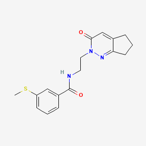 molecular formula C17H19N3O2S B2513905 3-(methylthio)-N-(2-(3-oxo-3,5,6,7-tetrahydro-2H-cyclopenta[c]pyridazin-2-yl)ethyl)benzamide CAS No. 2097859-35-1
