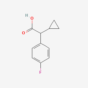 molecular formula C11H11FO2 B2513909 2-Cyclopropyl-2-(4-fluorophenyl)acetic acid CAS No. 24438-44-6