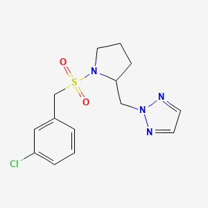 2-({1-[(3-chlorophenyl)methanesulfonyl]pyrrolidin-2-yl}methyl)-2H-1,2,3-triazole