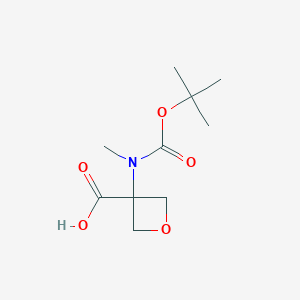 molecular formula C10H17NO5 B2513926 3-[Boc-(methyl)amino]-3-oxetanecarboxylic acid CAS No. 1500588-04-4