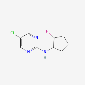 molecular formula C9H11ClFN3 B2513929 5-氯-N-(2-氟环戊基)嘧啶-2-胺 CAS No. 2202458-82-8