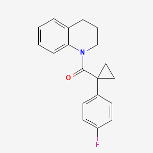 molecular formula C19H18FNO B2513933 (3,4-dihydroquinolin-1(2H)-yl)(1-(4-fluorophenyl)cyclopropyl)methanone CAS No. 1091381-24-6