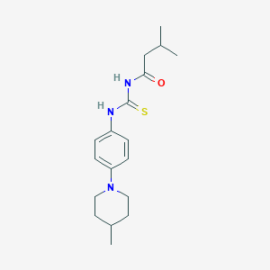 molecular formula C18H27N3OS B251394 3-methyl-N-{[4-(4-methylpiperidin-1-yl)phenyl]carbamothioyl}butanamide 