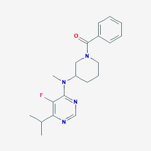 molecular formula C20H25FN4O B2513948 [3-[(5-Fluoro-6-propan-2-ylpyrimidin-4-yl)-methylamino]piperidin-1-yl]-phenylmethanone CAS No. 2415524-10-4