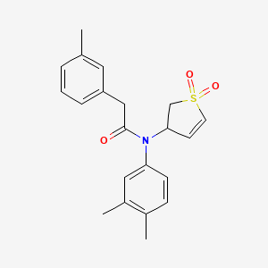 molecular formula C21H23NO3S B2513960 N-(3,4-dimethylphenyl)-N-(1,1-dioxido-2,3-dihydrothiophen-3-yl)-2-(m-tolyl)acetamide CAS No. 863021-48-1