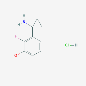 molecular formula C10H13ClFNO B2513968 1-(2-氟-3-甲氧基苯基)环丙-1-胺盐酸盐 CAS No. 1909320-05-3