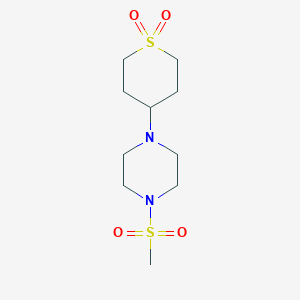 molecular formula C10H20N2O4S2 B2513977 4-(4-(methylsulfonyl)piperazin-1-yl)tetrahydro-2H-thiopyran 1,1-dioxide CAS No. 1904367-08-3