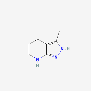 molecular formula C7H11N3 B2513993 3-甲基-1H,4H,5H,6H,7H-吡唑并[3,4-b]吡啶 CAS No. 1519426-93-7