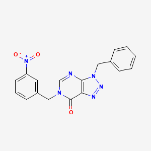 3-benzyl-6-(3-nitrobenzyl)-3H-[1,2,3]triazolo[4,5-d]pyrimidin-7(6H)-one
