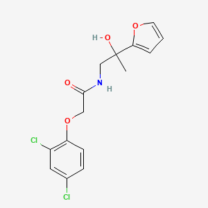 molecular formula C15H15Cl2NO4 B2514005 2-(2,4-dichlorophenoxy)-N-(2-(furan-2-yl)-2-hydroxypropyl)acetamide CAS No. 1396678-19-5