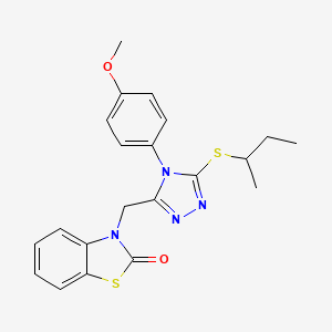 3-((5-(sec-butylthio)-4-(4-methoxyphenyl)-4H-1,2,4-triazol-3-yl)methyl)benzo[d]thiazol-2(3H)-one