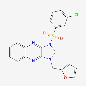 1-((3-chlorophenyl)sulfonyl)-3-(furan-2-ylmethyl)-2,3-dihydro-1H-imidazo[4,5-b]quinoxaline