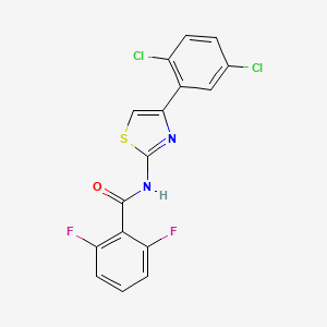 molecular formula C16H8Cl2F2N2OS B2514041 N-[4-(2,5-dichlorophenyl)-1,3-thiazol-2-yl]-2,6-difluorobenzamide CAS No. 476277-46-0