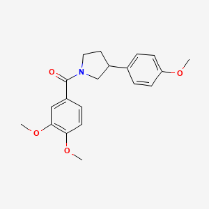 molecular formula C20H23NO4 B2514044 (3,4-Dimethoxyphenyl)(3-(4-methoxyphenyl)pyrrolidin-1-yl)methanone CAS No. 1210857-52-5