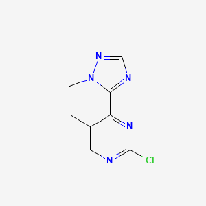 molecular formula C8H8ClN5 B2514047 2-Chloro-5-methyl-4-(1-methyl-1H-1,2,4-triazol-5-yl)pyrimidine CAS No. 1203114-58-2