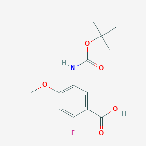 molecular formula C13H16FNO5 B2514053 2-Fluoro-4-methoxy-5-[(2-methylpropan-2-yl)oxycarbonylamino]benzoic acid CAS No. 2248412-95-3