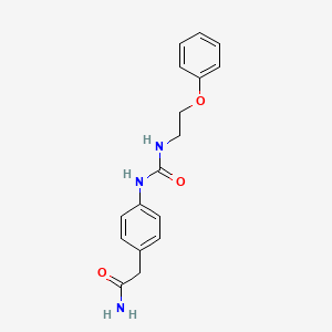 molecular formula C17H19N3O3 B2514055 2-(4-(3-(2-Phenoxyethyl)ureido)phenyl)acetamide CAS No. 1396858-08-4