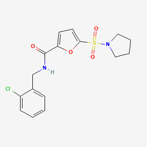 N-(2-chlorobenzyl)-5-(pyrrolidin-1-ylsulfonyl)furan-2-carboxamide