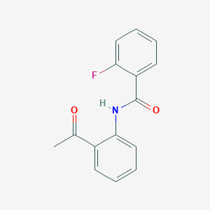 molecular formula C15H12FNO2 B2514068 N-(2-乙酰基苯基)-2-氟苯甲酰胺 CAS No. 194783-80-7