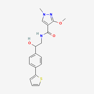 N-[2-Hydroxy-2-(4-thiophen-2-ylphenyl)ethyl]-3-methoxy-1-methylpyrazole-4-carboxamide