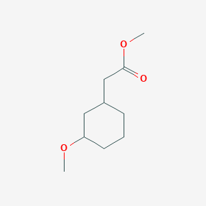 molecular formula C10H18O3 B2514076 methyl 2-(3-methoxycyclohexyl)acetate, Mixture of diastereomers CAS No. 1114554-12-9