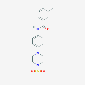 3-methyl-N-{4-[4-(methylsulfonyl)piperazino]phenyl}benzamide